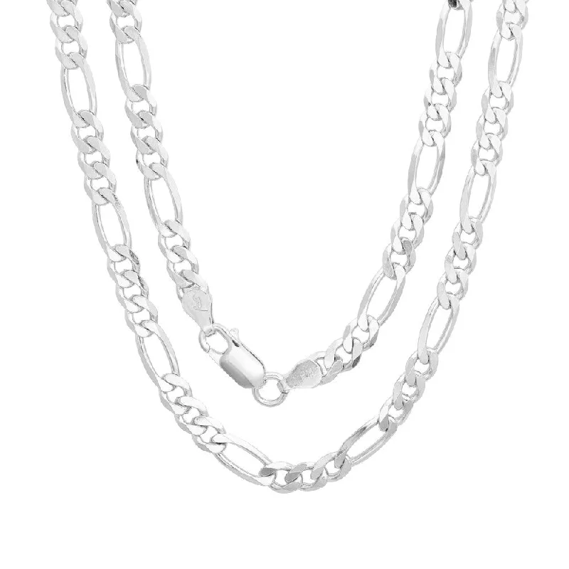 Old photo necklaces-Sterling Silver 5 mm Figaro Chain Necklace by Roberto Martinez