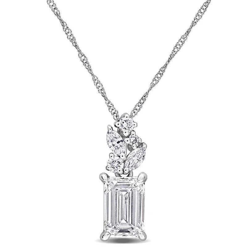 Yarn tassel necklaces-Created Forever 1 3/4ct TW Lab-Grown Diamond Necklace in 14k White Gold