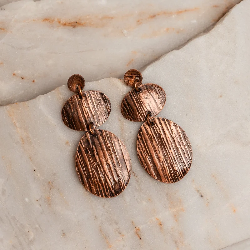 Astro design earrings-Gina Copper Earrings