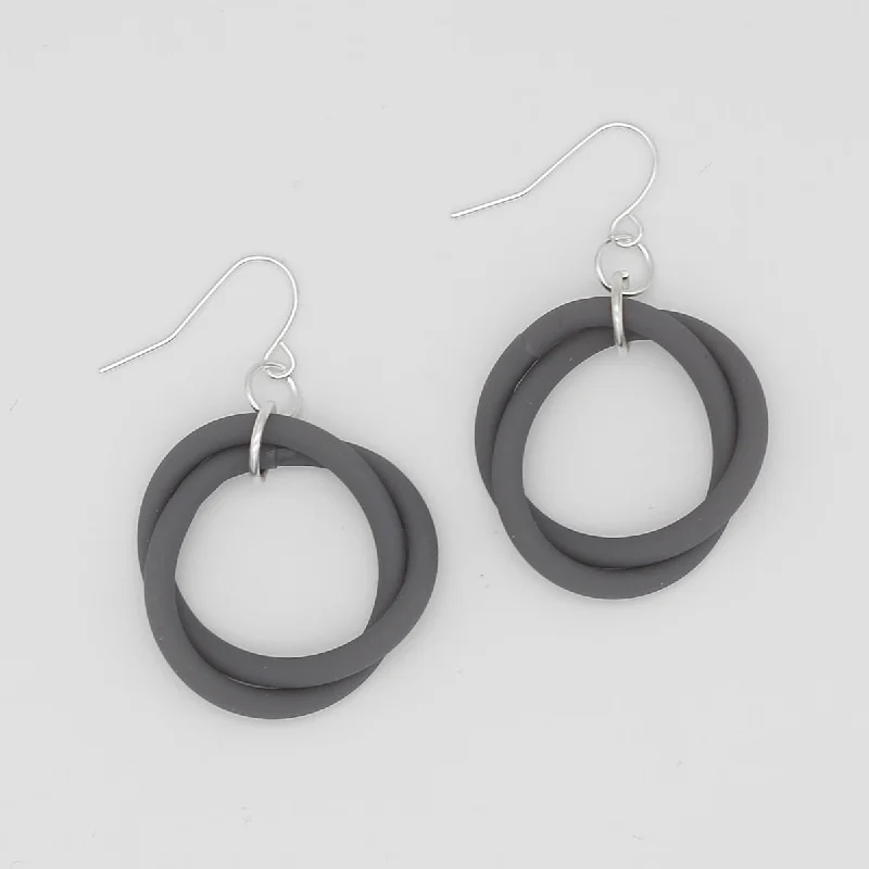 Pure star earrings-Gray Cefalu Swirl Earring