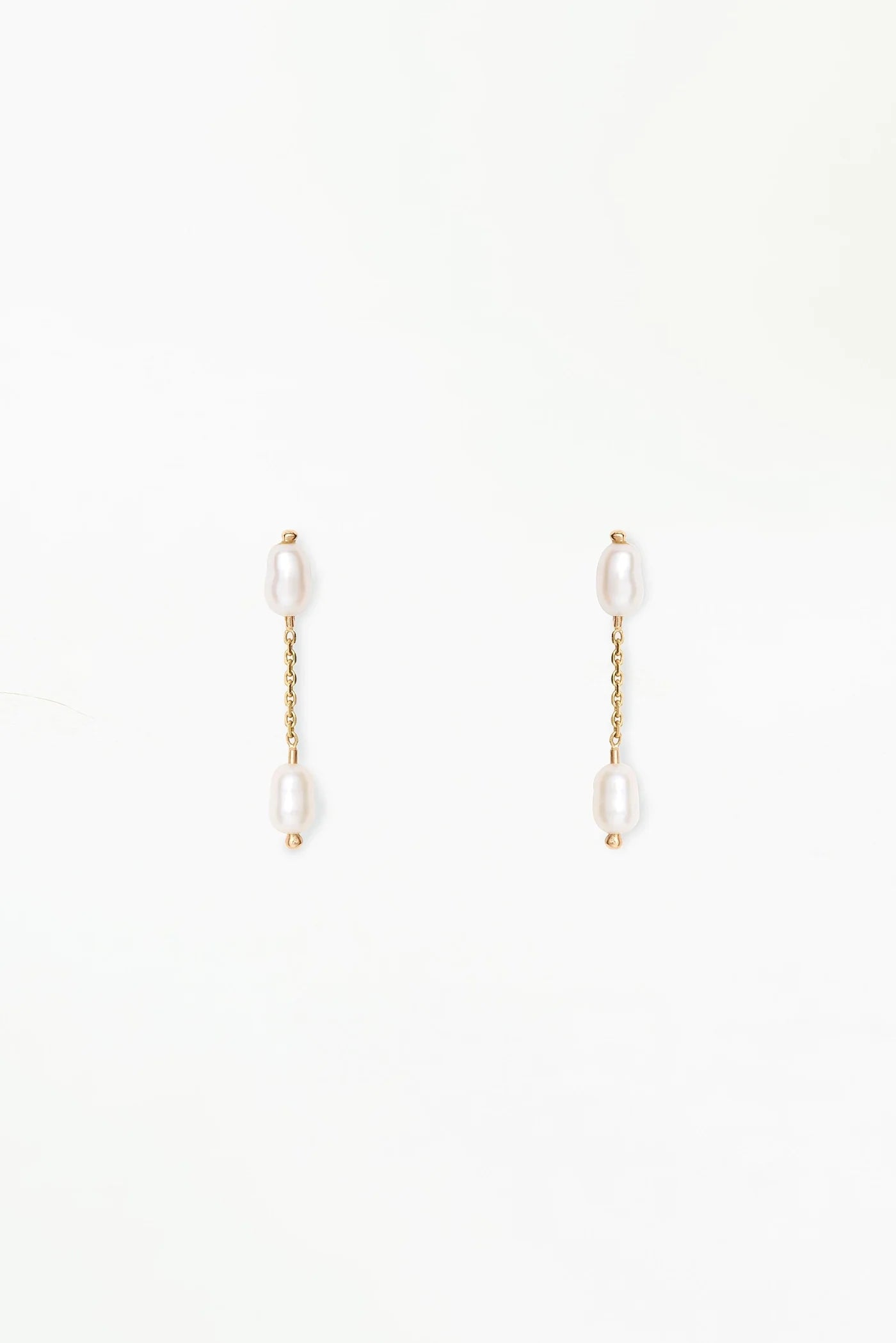 Aquamarine earrings-PEARL SHOWER EARRINGS