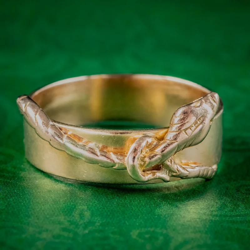 Vintage flair rings-Antique Victorian French Snake Band Ring