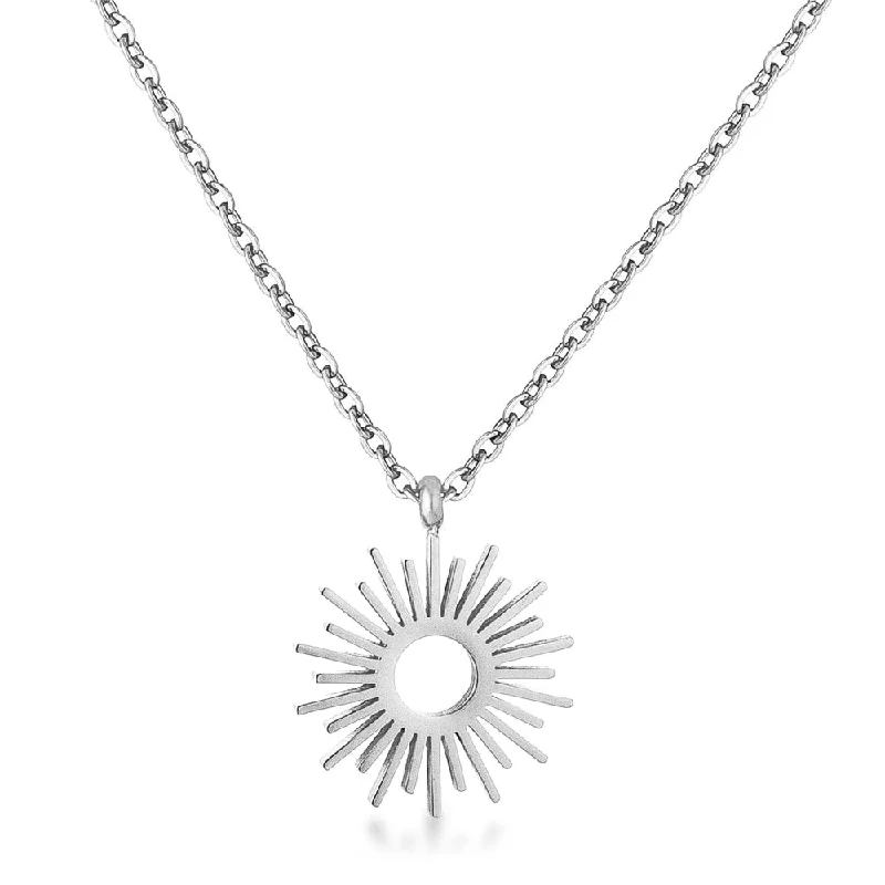 Radiant star necklaces-Adjustable Sunburst Necklace - 18 inch