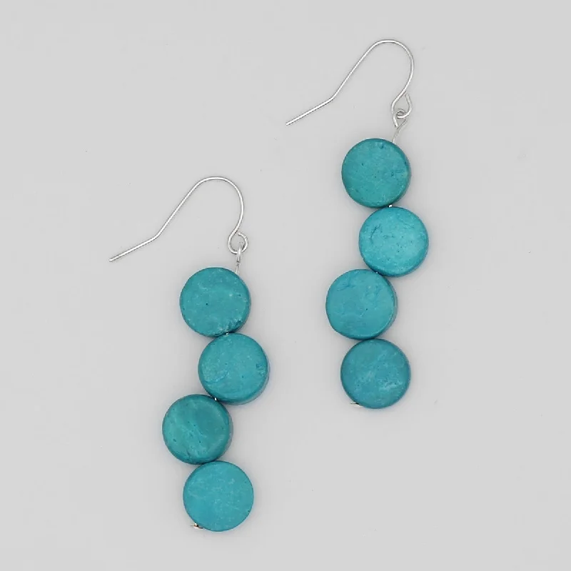 Smooth drop earrings-Turquoise Eva Dangle Earrings