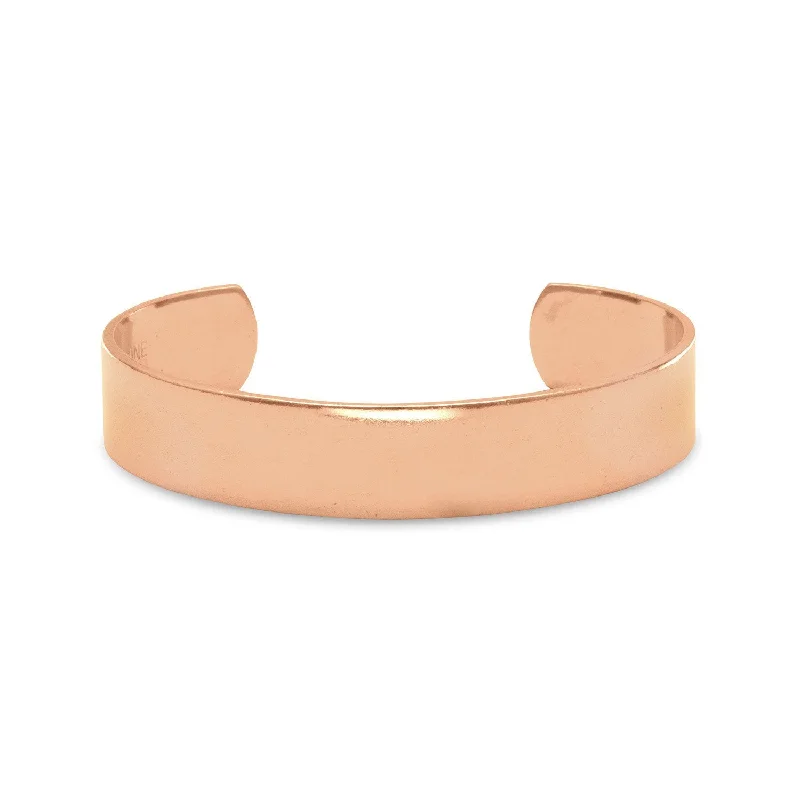 Chunky stone bangles-Polished Solid Copper Cuff Bracelet