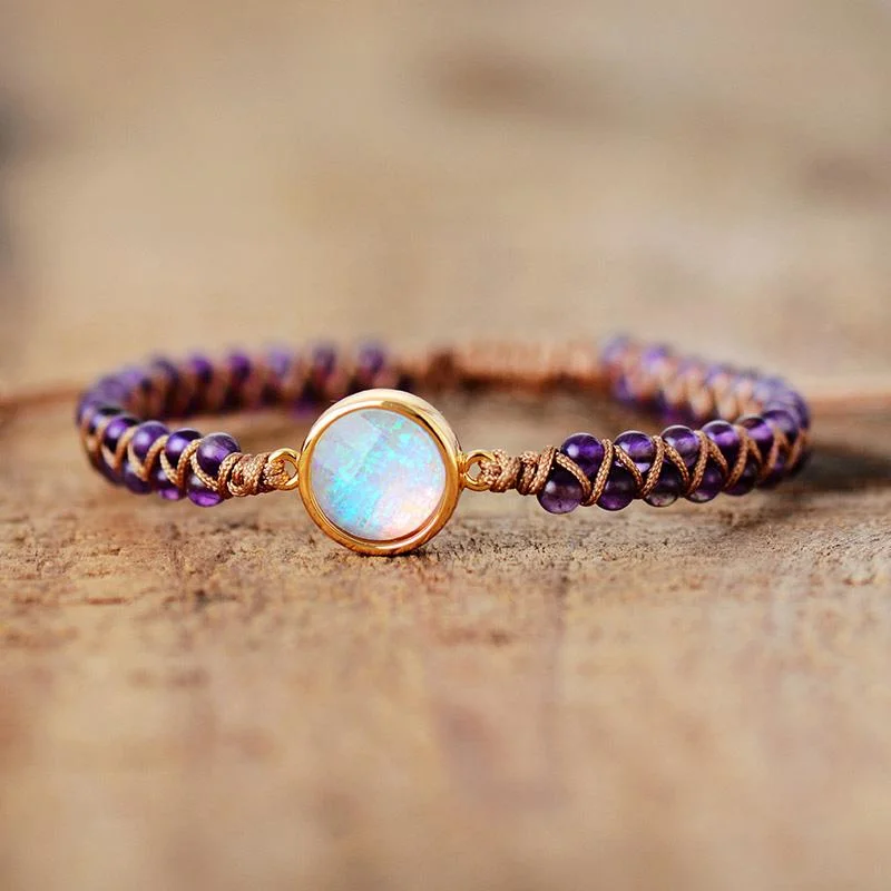 Solid chain bangles-Opal Release Bracelet