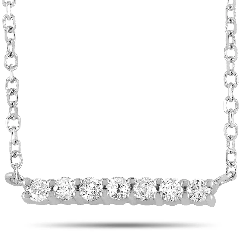 Stellar charm necklaces-White Gold 0.10ct Diamond Necklace ANK-15804 Length N/A