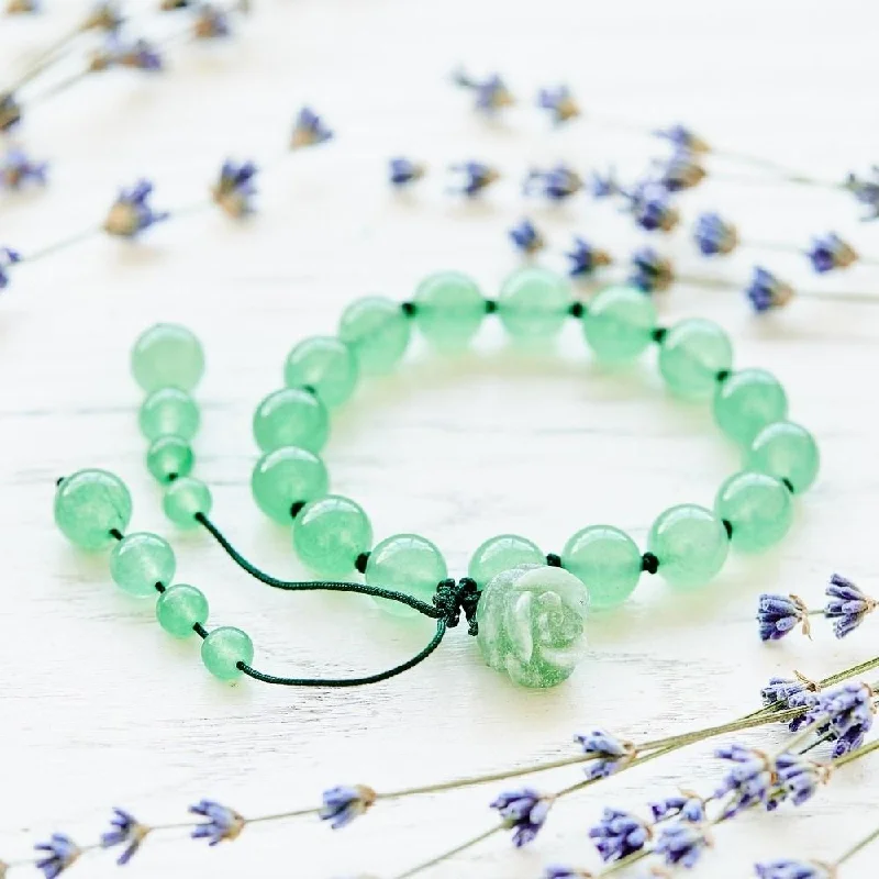 Light accent bangles-Pure Rose Aventurine Bracelet