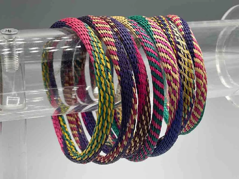 Textured metal bangles-Somba Very Finely Woven Straw Bracelet - Benin