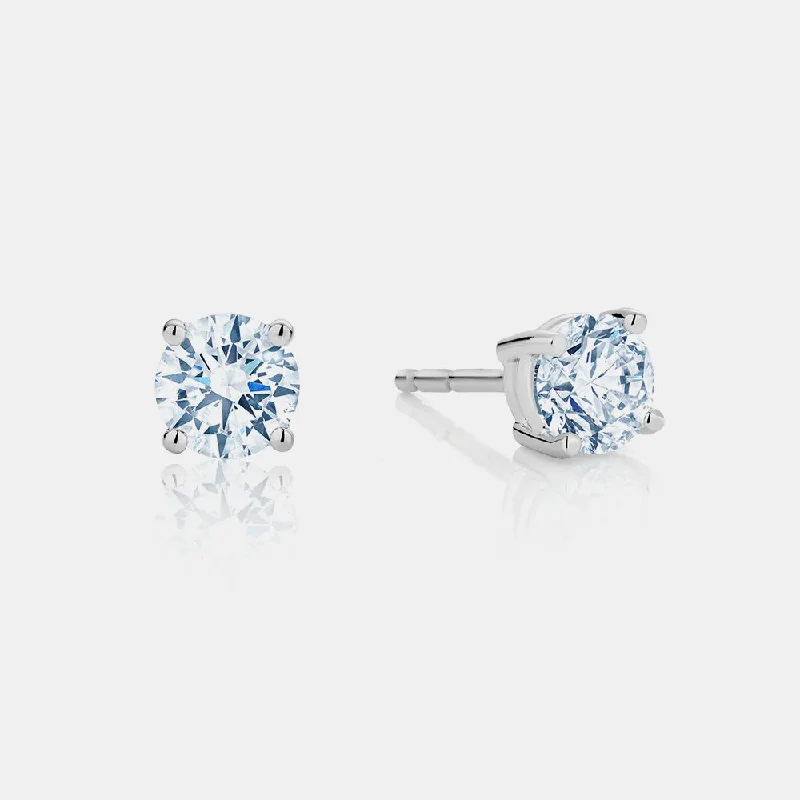 Trekker charm earrings-Lab Grown Diamond Studs