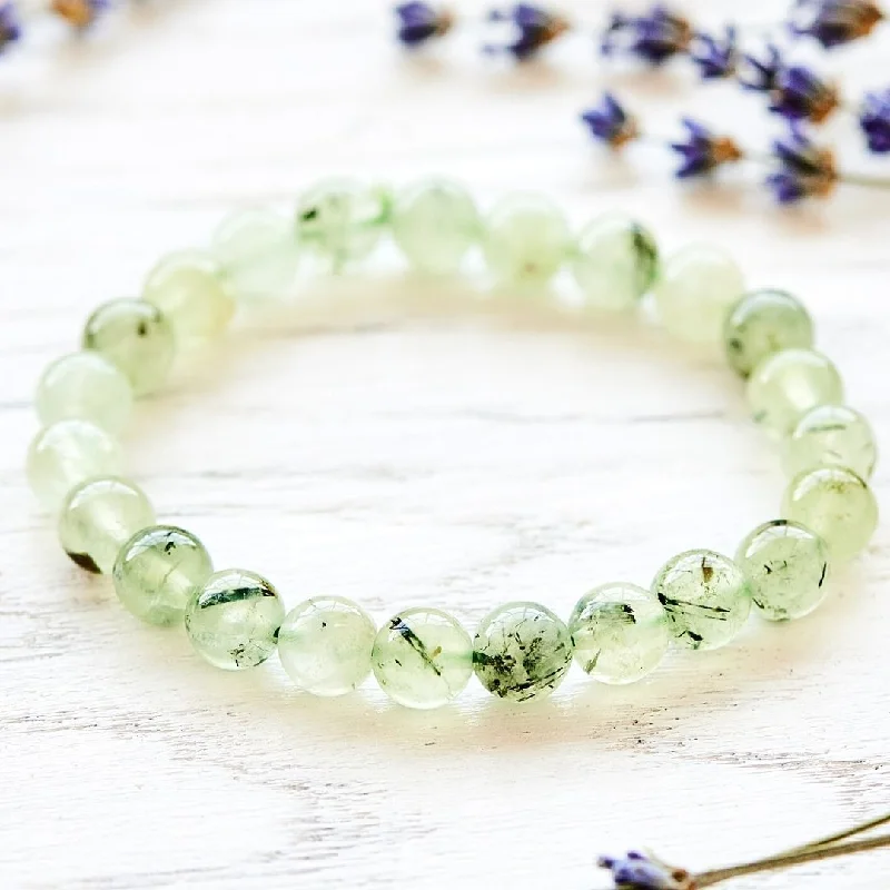 Cord fringe bangles-Green Energy Crystal Bracelet