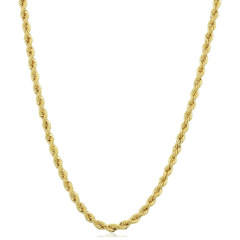 Quartz healing necklaces-14k Yellow Gold Filled 2.1mm Rope Chain Necklace (16 - 36 inches)