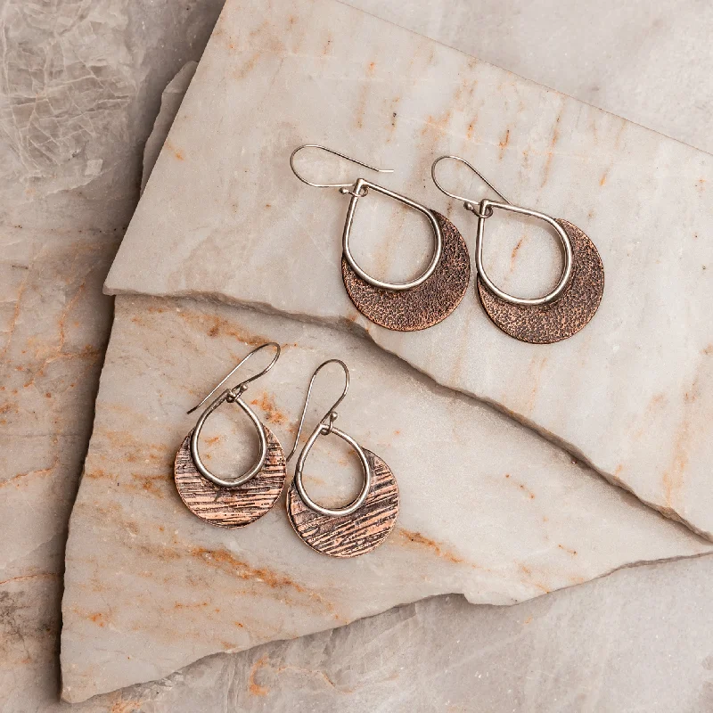 Reef design earrings-Delphine Copper Earrings