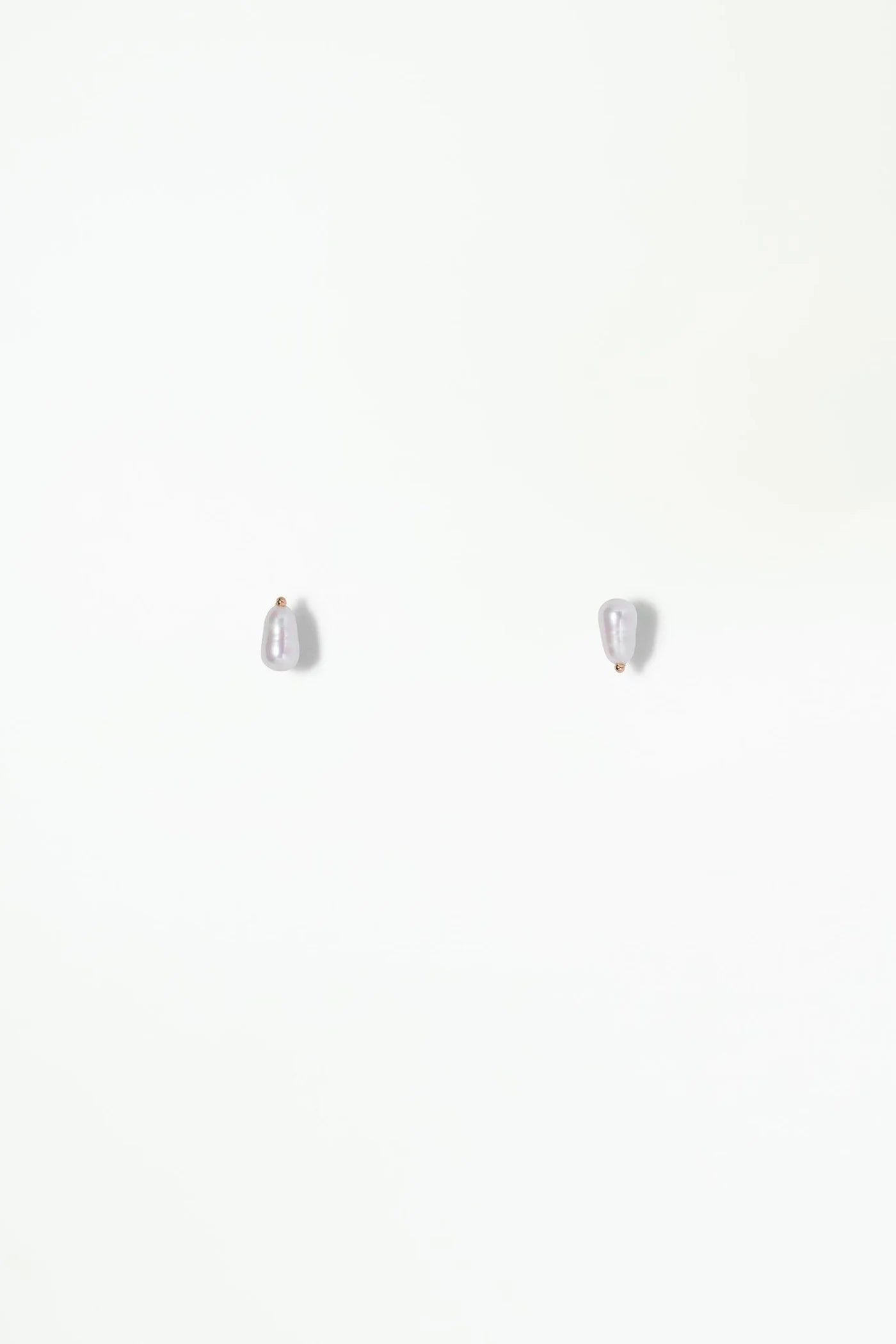 Fine charm earrings-IRREGULAR PEARL EARRINGS