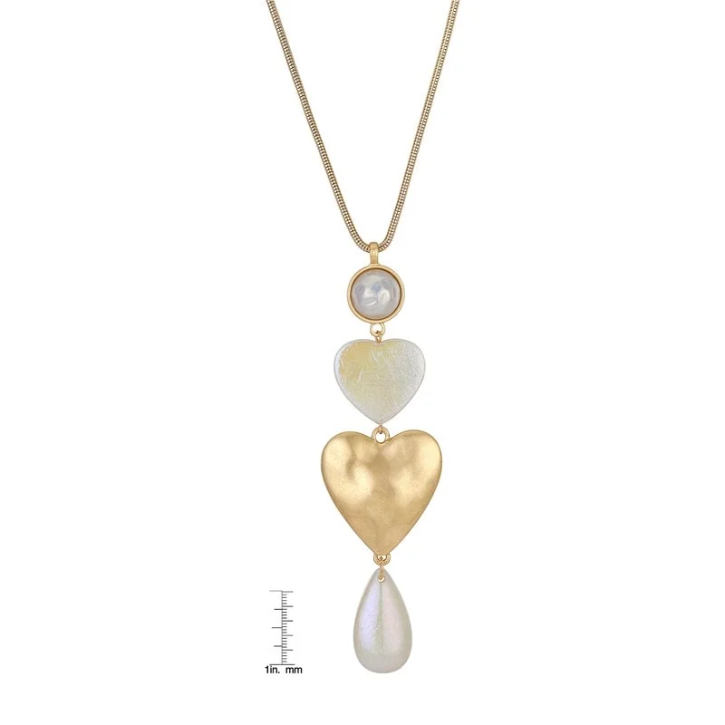 Spirit charm necklaces-Victoria Townsend Gold Plated Adjustable Two Heart Necklace