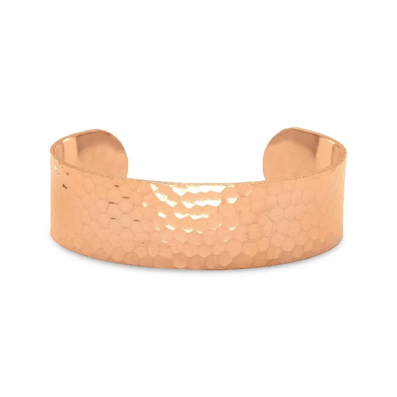 Surf theme bangles-19mm Hammered Solid Copper Cuff Bracelet