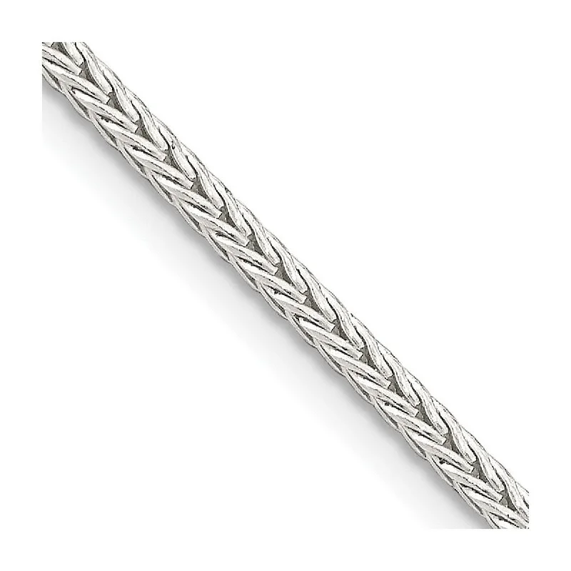 Multi-strand necklaces-Curata 925 Sterling Silver 2mm Diamond Cut Franco Chain Necklace