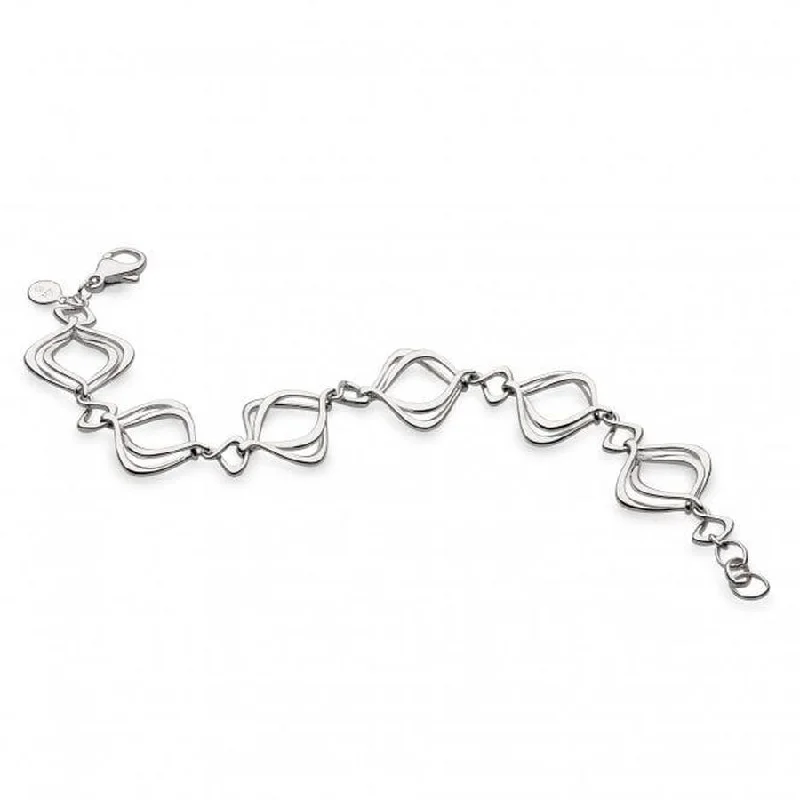 Joy charm engagement rings-Silver Entwine Alicia Rose Bracelet