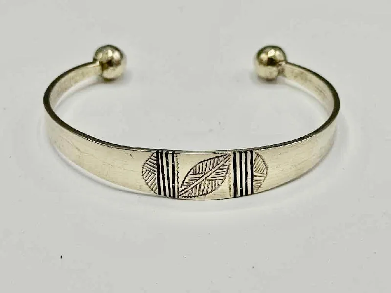 Sapphire gem bangles-Large Wide Tuareg Inlaid Etched Coin Silver Bracelet