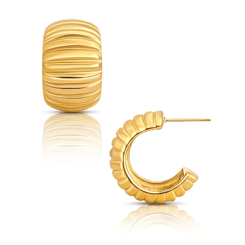 Lunar glow earrings-Peyton Chunky Hoop Earring