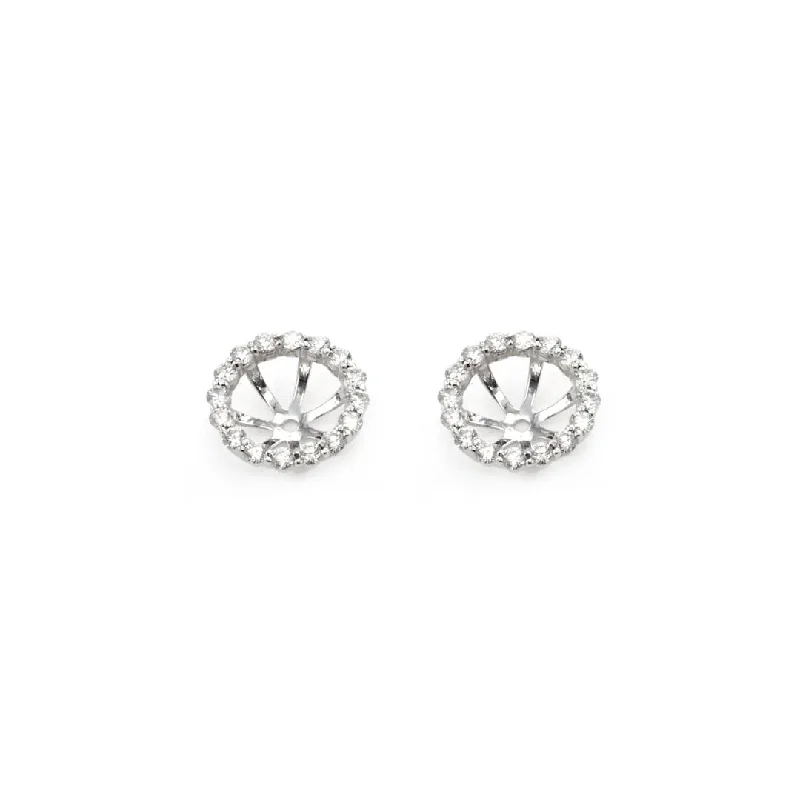 Wide hoop earrings-0.95 ctw Diamond Earring Jackets