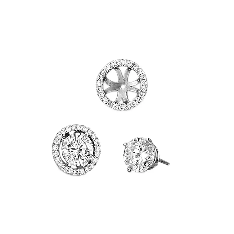 Pure star earrings-0.23 ctw Diamond Earring Jackets