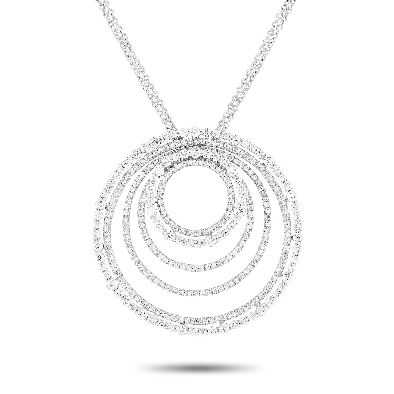 Mesh choker necklaces-Bucherer White Gold 4.25ct Diamond Circle Necklace BU05-071224 Length N/A