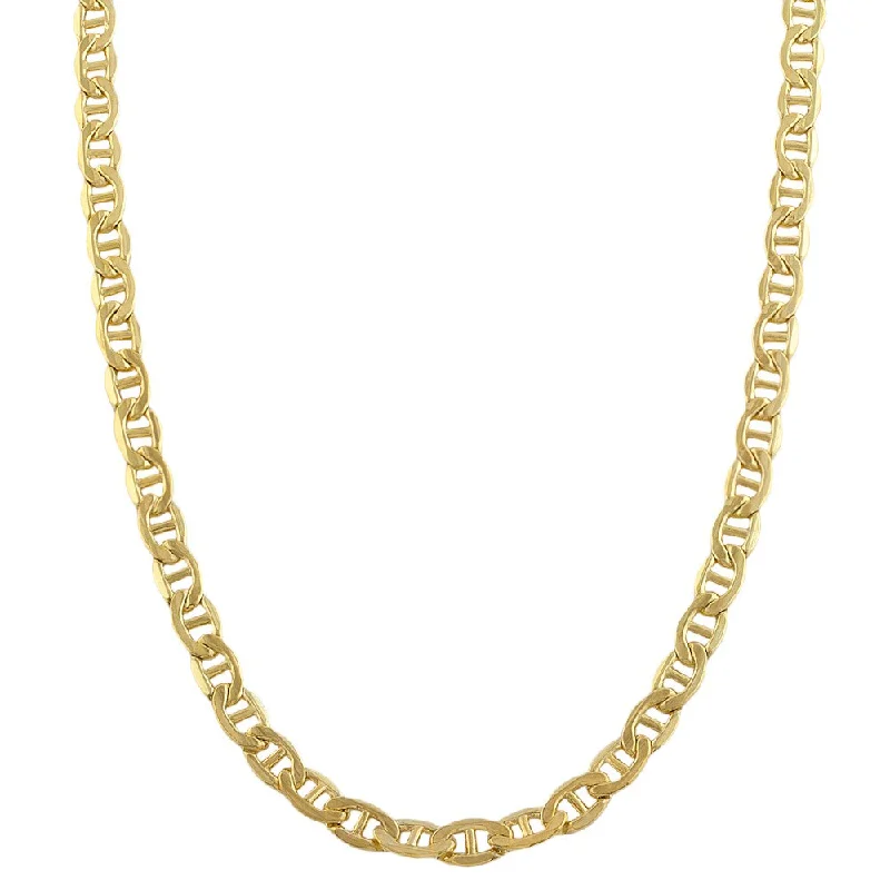 Heavy gem necklaces-Fremada 14k Yellow Gold-filled Mariner Link Chain Necklace (18-36 inch)