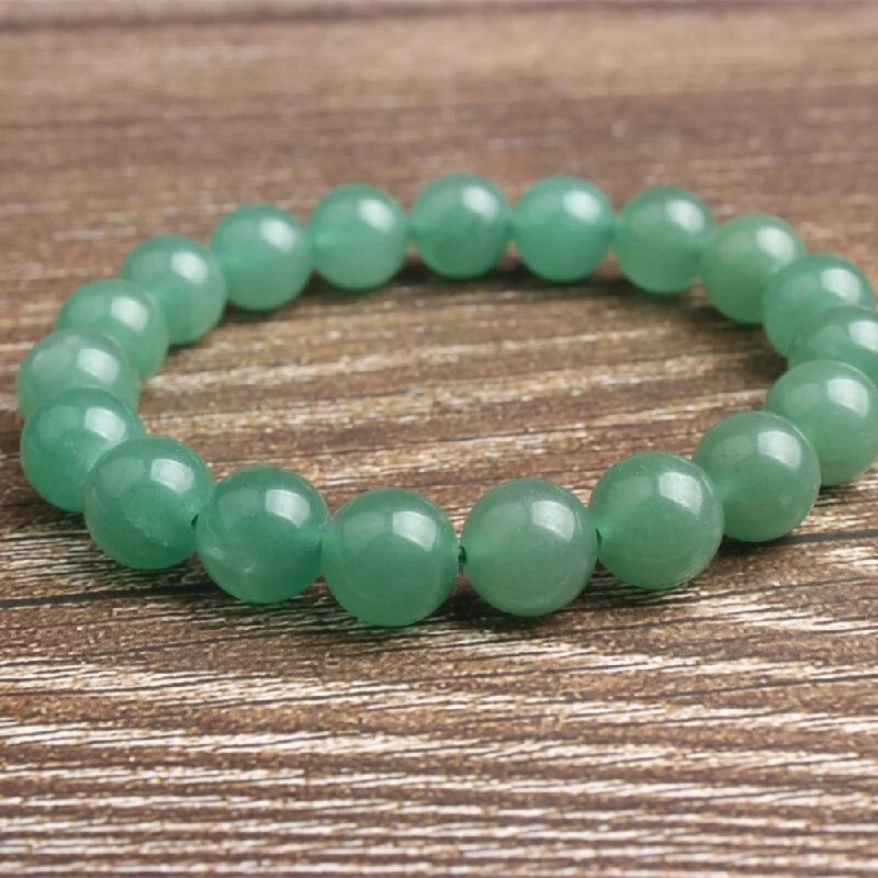 Tight clasp bangles-Green Aventurine Bead Bracelet