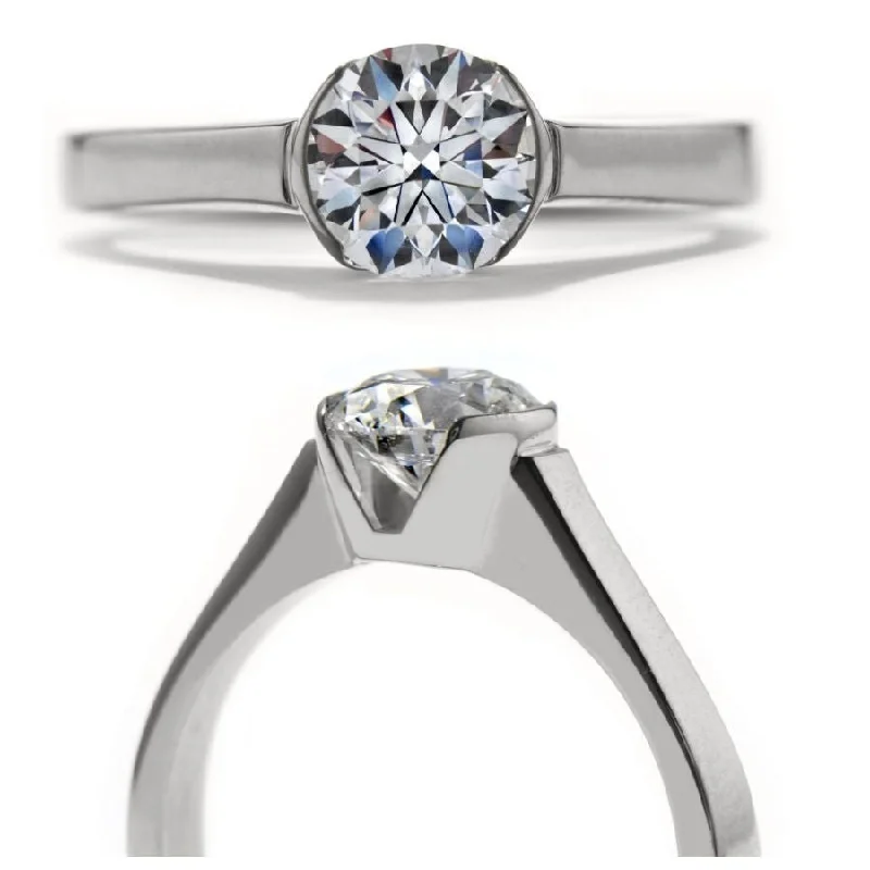 Vintage flair engagement rings-18ct white gold Favored Ring