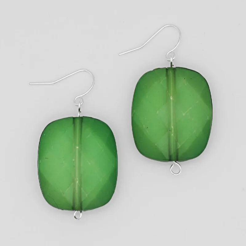 Flat charm earrings-Green Kalea Dangle Earring