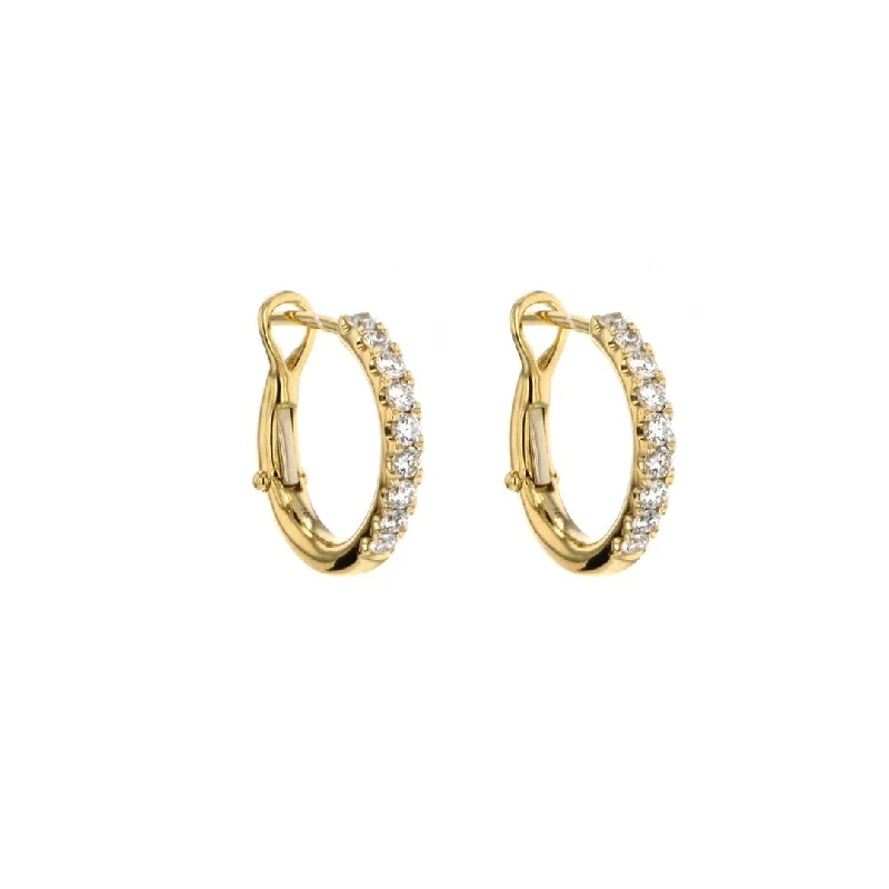 Rustic brass earrings-0.54 ctw Diamond Hoop Earring