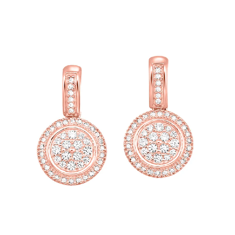 Whimsical pair earrings-14KT ROSE GOLD DIAMOND (1/4CTW) EARRING