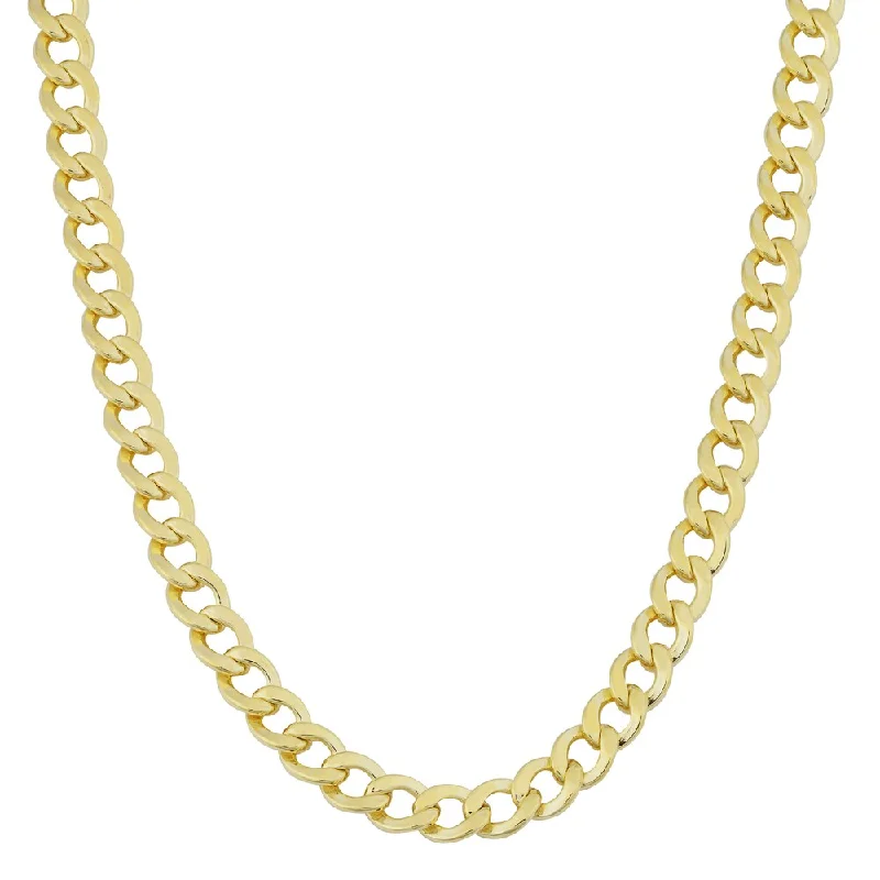 Linen thread necklaces-Fremada 14k Yellow Gold Filled 4.2mm High Polish Miami Cuban Curb Link Chain Necklace