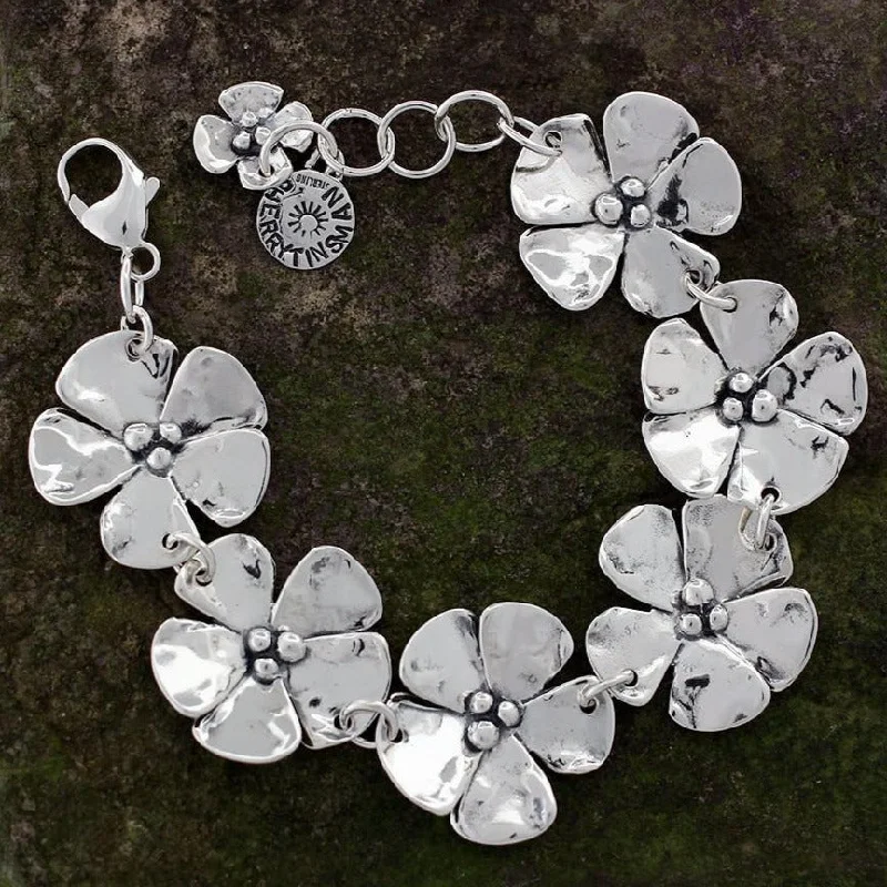 Hand-polished bangles-Dogwood Flower Bracelet