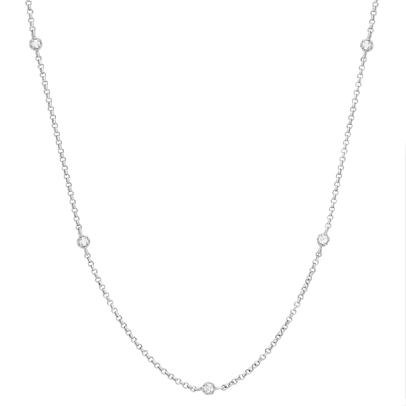 Tribal braid necklaces-Finesque Gold Over Silver or Sterling Silver 1/2 ct TDW Diamond Necklace