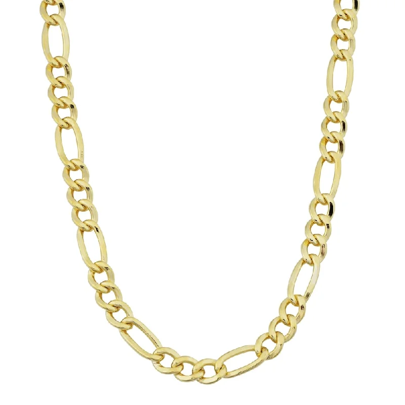 Elastic bead necklaces-14k Yellow Gold-filled Figaro Link Chain Necklace (18-36 inches)