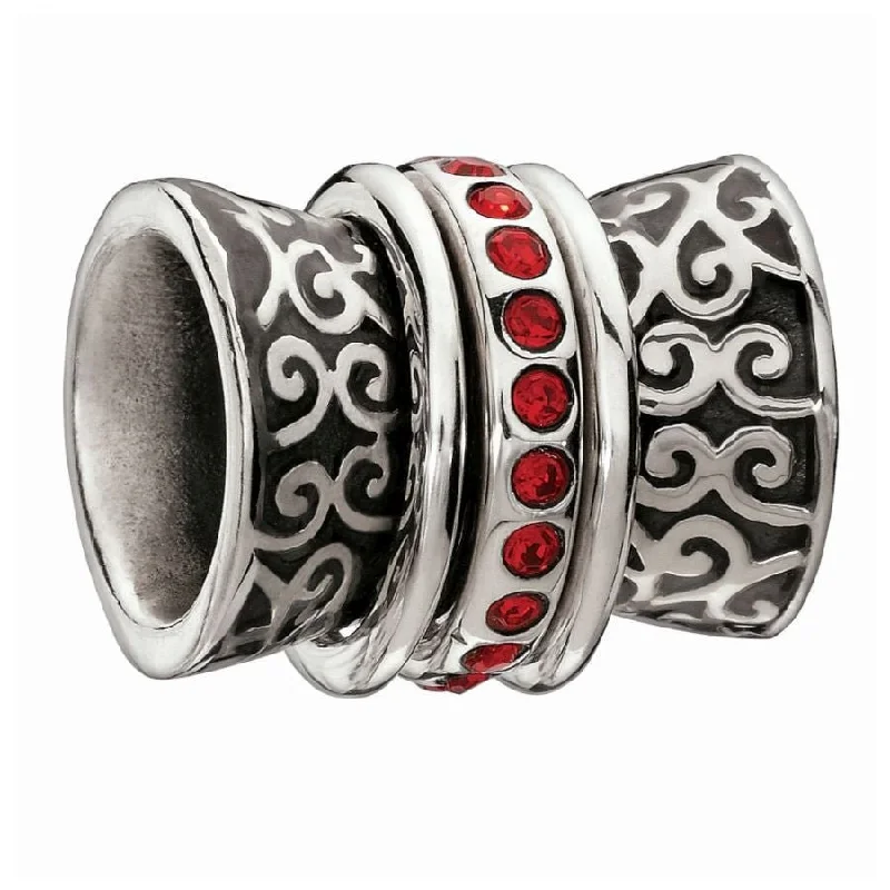 Spiral stone engagement rings-Silver filigree pattern bead - Palazzo Chianti