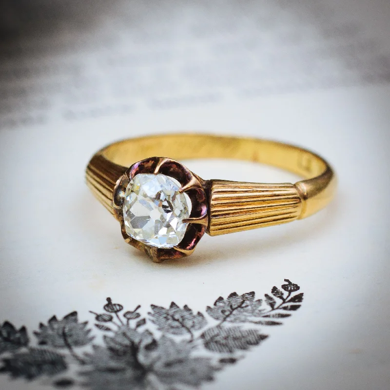 Light filigree rings-Captivating Antique Cushion-cut Diamond Solitaire Engagement Ring