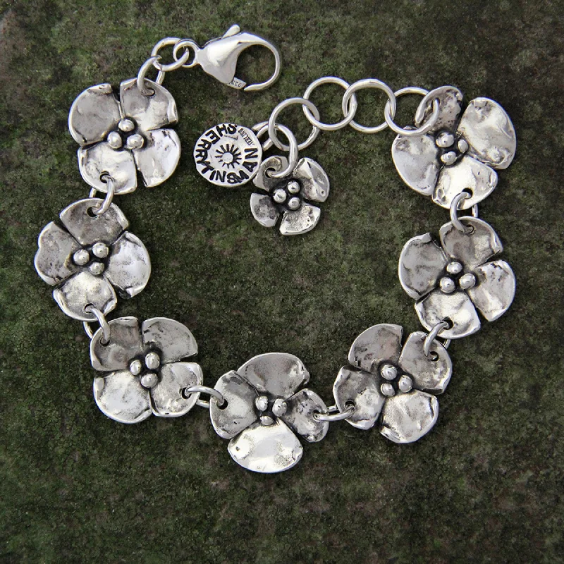 Vintage flair bangles-Dogwood Flower Bracelet