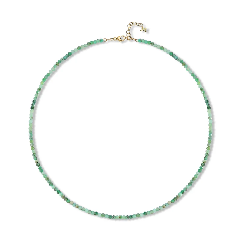 Multi-layer necklaces-14kt Emerald Beaded Necklace