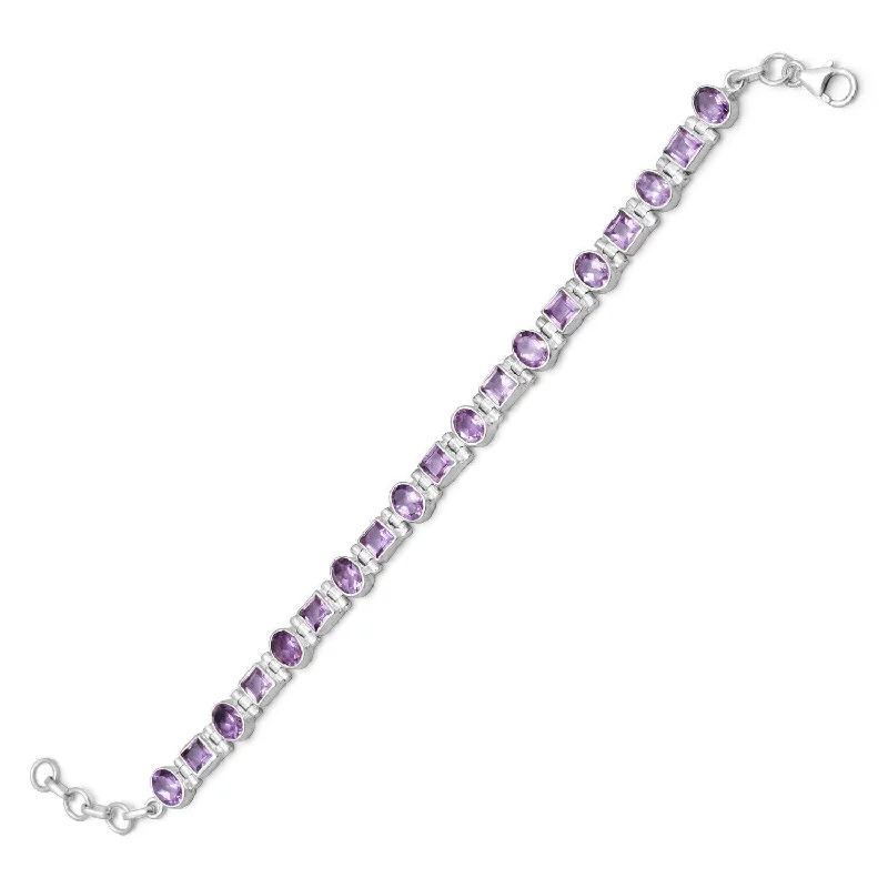 Pure crystal bangles-7"+.5" Extension Amethyst Bracelet