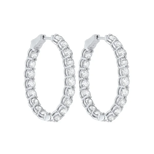 Spinel earrings-14KT WHITE GOLD DIAMOND (11CTW) EARRING