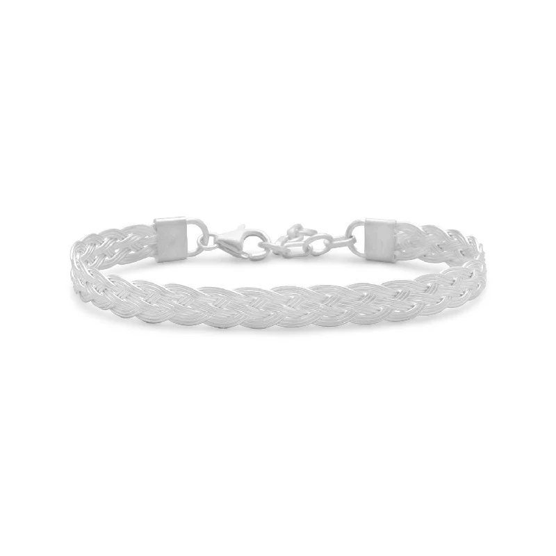 Matte link bangles-6.5"+1" Braided Bracelet