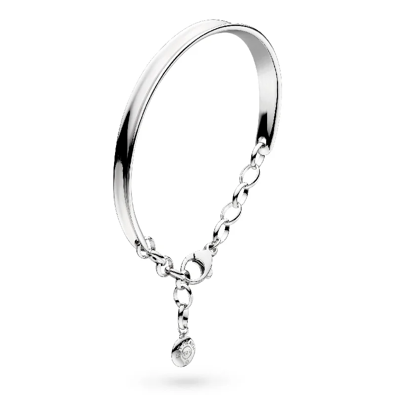 Tri-tone engagement rings-Silver Serenity Changle Bracelet