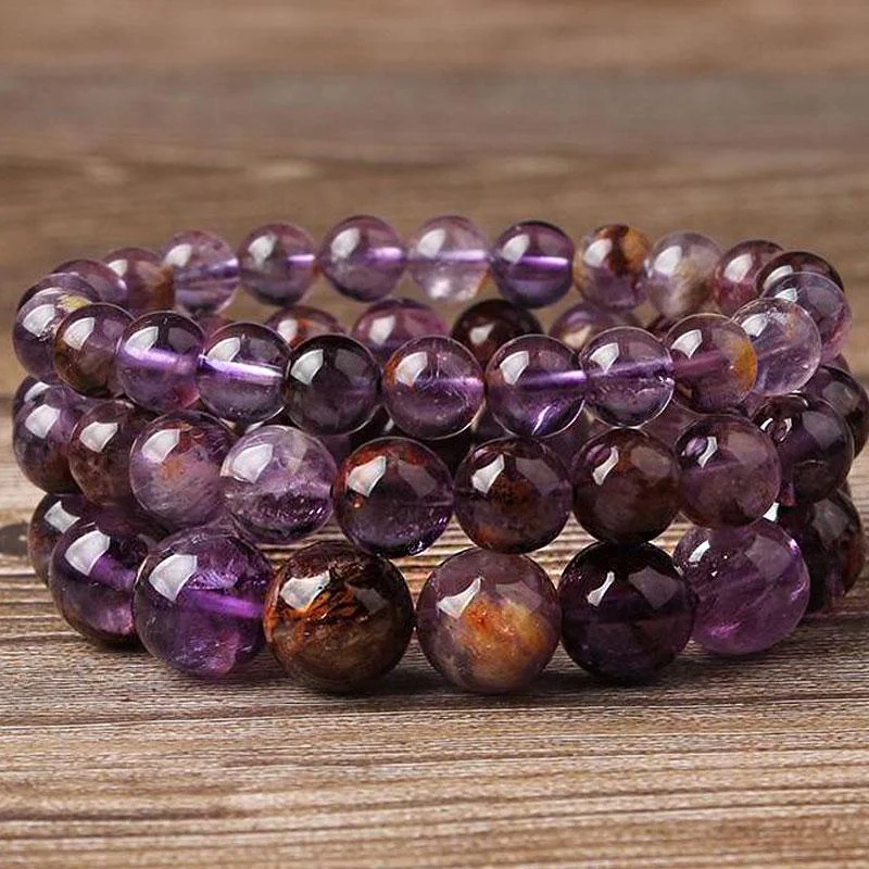 Surf motif bangles-Purple Garden Quartz Bracelet