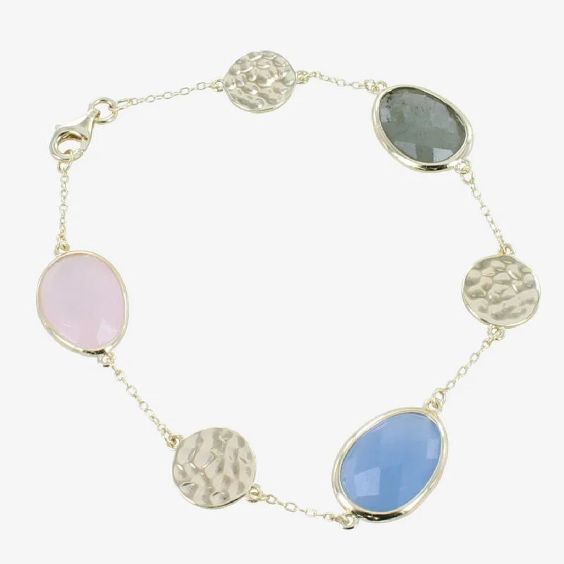 Retro flair bangles-Candy Stone Bracelet Gold Plated Detail