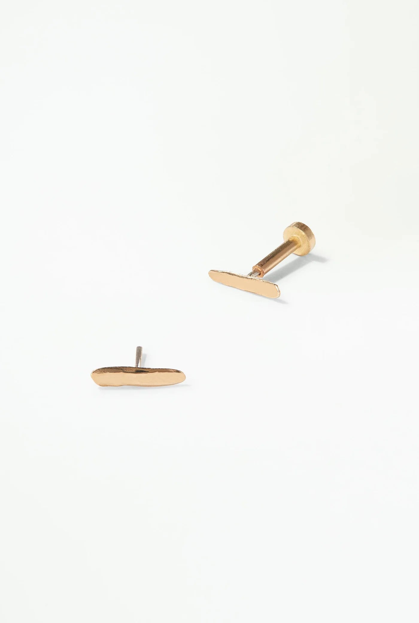 Subtle dangle earrings-DASH WISP STUDS