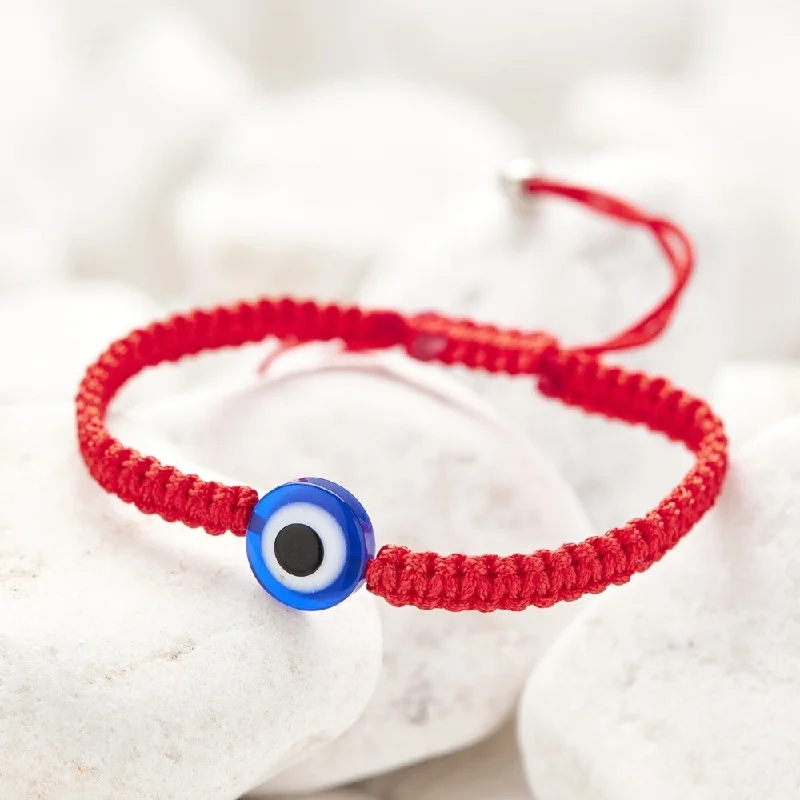 Vivid diamond bangles-Classic Red String Evil Eye Bracelet