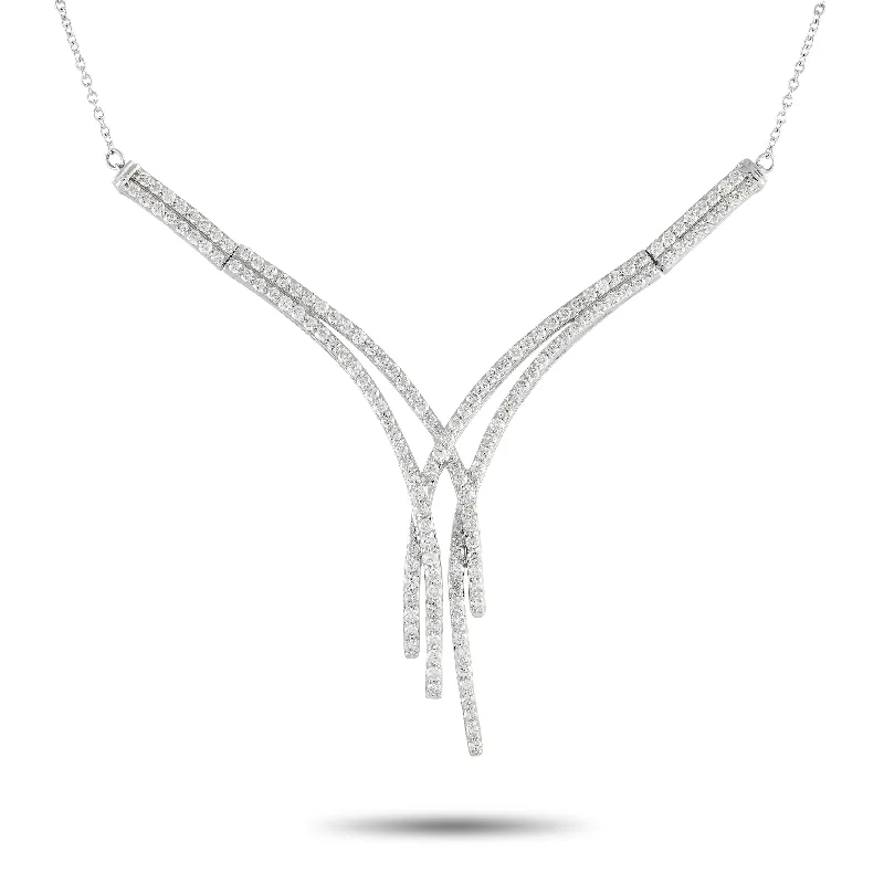 Fairy wing necklaces-White Gold 1.50ct Diamond Necklace NK4-10168W Length N/A